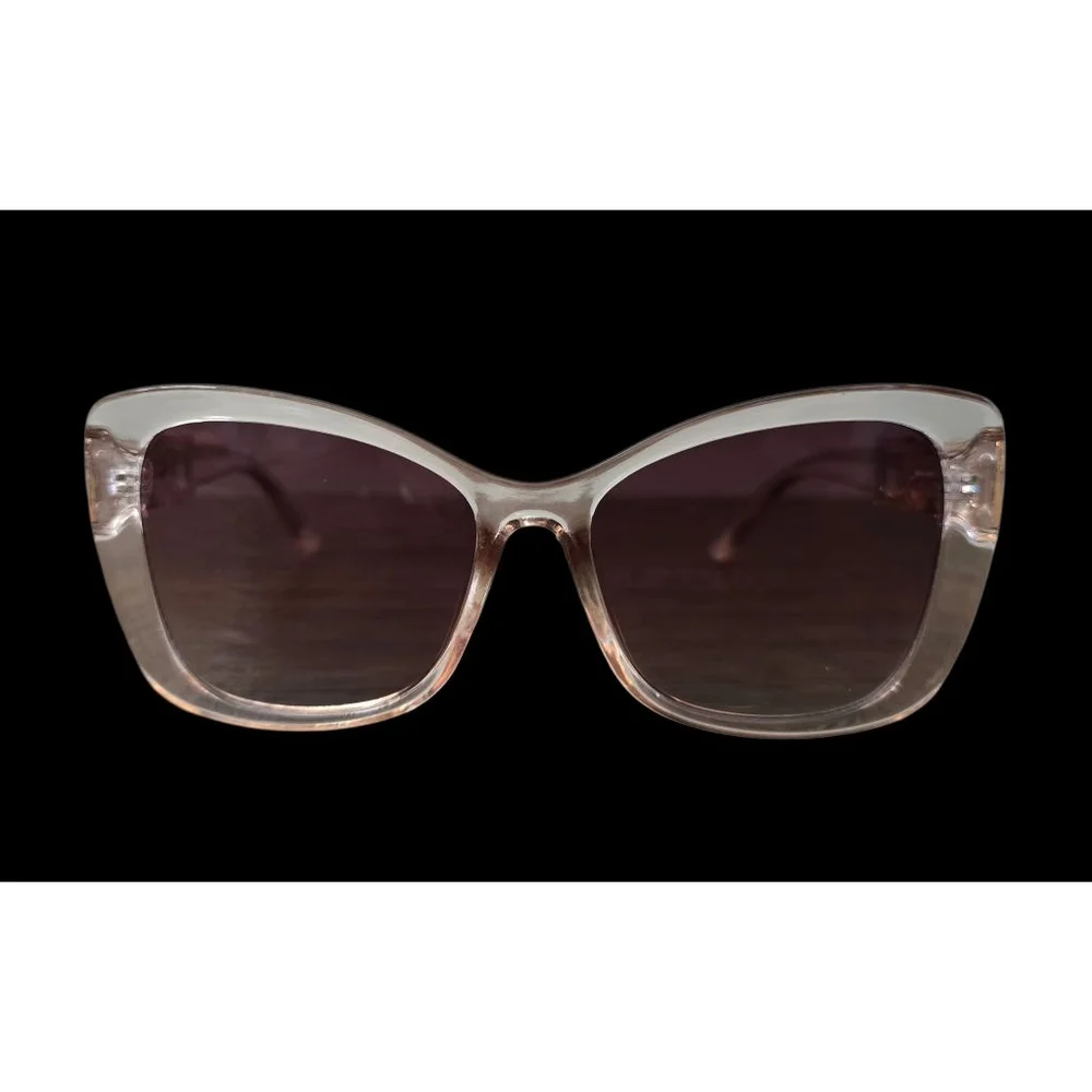 Women's Fashion Clear‎ Brown Cat Eye Glasses One Size